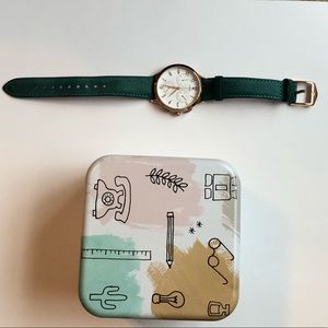 Teal Fossil Watch
